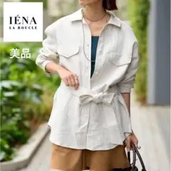 美品 イエナラブークル リネンコットン ヘリンボン CPOシャツのサムネイル