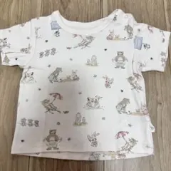 ジェラートピケ ベビー 半袖 Tシャツ 70-80 うさぎ くま ねずみ 夏 海のサムネイル