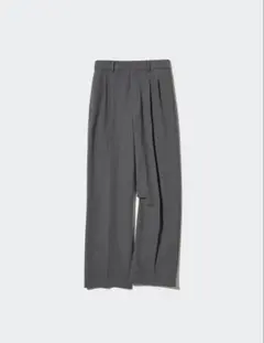 【UNIQLO】タックワイドパンツ ツータック 丈長め