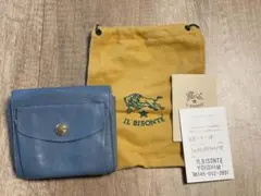 IL BISONTE 三つ折り財布 ライトブルー