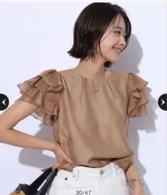 ANAYI アナイ2.4万 完売 コサージュブラウス 38 エステルダブルクロス 