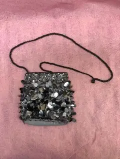 スパンコールバッグ　巾着バッグ　パーティーバッグ　ミニバッグ