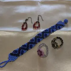 ピアス☆*ブレス☆*指輪4点セット