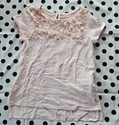 GapKids フラワー装飾 Tシャツ ペールピンク XL(12歳目安)重ね着のサムネイル