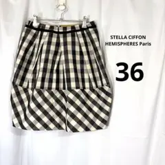 STELLA CIFFON×HEMISPHERES チェック スカート 36のサムネイル