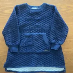 ネイビー キルティング 長袖ワンピース 110