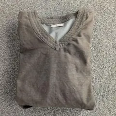 新品カーキ Vネック 長袖チュニック