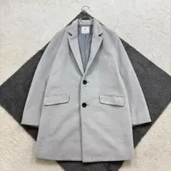 ロペピクニック【38】グレー系 チェスターコート 厚手 裏地付 ポケット付 防寒のサムネイル