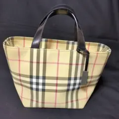 BURBERRY ロンドンハンドバッグ PVCノバチェック ミニトートイタリア製のサムネイル