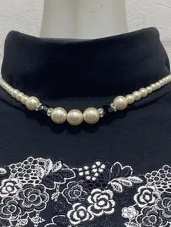 パールとビーズのネックレス