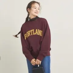 【最終値下げ】BEAUTY&YOUTH　カレッジロゴスウェットプルオーバー