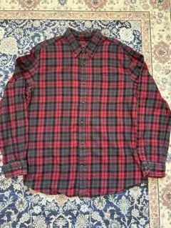 90s St. John's Bay ブロックチェック ネルシャツ XL 赤黒 - メルカリ