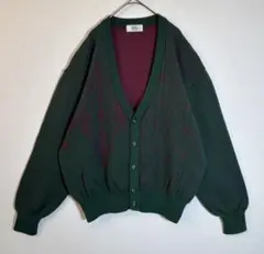 Munsingwear マンシングウェア　総柄　ウール　カーディガン