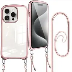 iPhone 15 ProMax 用 ケース ショルダー クリア 韓国 かわいい