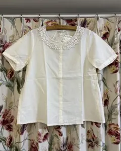 タグ付　サマンサモスモス　襟レース　前開きブラウス　未使用