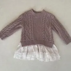 petit main ケーブル編みニット　Mサイズ