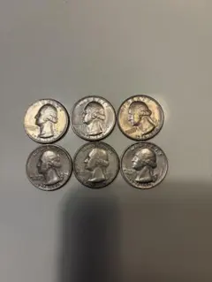 1976年 アメリカ独立200周年記念クォーター6枚セット　Dマークあるのもあり