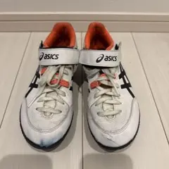 asics HEATFLY スパイクシューズ ホワイト/オレンジ　25.5cm