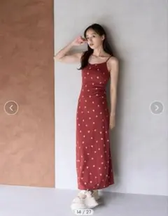 snidel ハート　カップインキャミワンピース