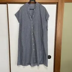 西松屋　新品 マタニティ M ギンガムチェック ワンピース 授乳口付きのサムネイル