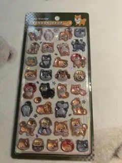 柴犬　ボンボンドロップシール　和柄