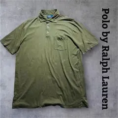 【ポロバイラルフローレン】 ビッグポロ L 裾ポニー 胸ポケット リネン