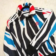 美品　adidas ゼブラ柄 ジャージ　トラックジャケット　L　総柄