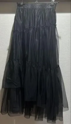 Ange Charme しまむらコラボ チュールスカート M 黒