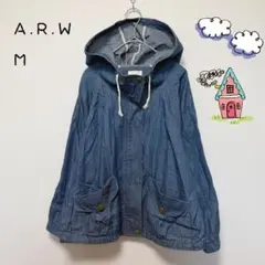 A.R.W デニム　マウンテンパーカー　フード付き　コットン　春秋　M