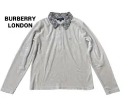美品✨BURBERRY バーバリーロンドン ベロア カットソーノバチェック