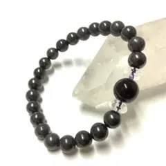 【最強の癒しと浄化・身護り】天然石 モリオン&アイアンスギライト ブレスレット