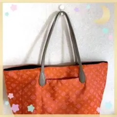 ♥訳あり✨russet(ラシット)✨トートバッグ　モノグラム柄オレンジ色