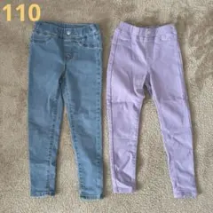 GU 110cm スキニーパンツ 2点セット