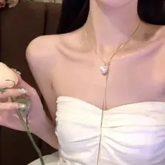 ネックレス 錆びにくい Y字 パールサージカル K18 フォーマル 結婚式 海