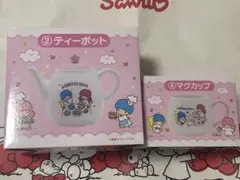 キキララ　くじ　ティーポット　マグカップ　2点セット