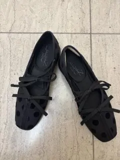 LE TALON L ダブルリボン　バレリーナ　ドット