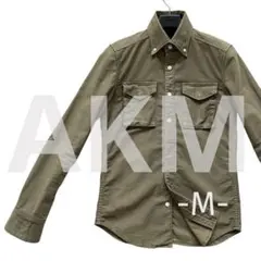 【美品】AKM ARMY B.D シャツ カーキ (M)のサムネイル