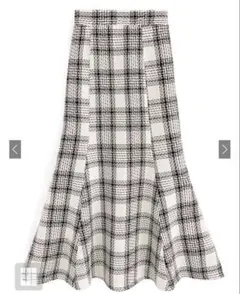 GRLチェック柄フレアロングスカート [tu1366] Sサイズ