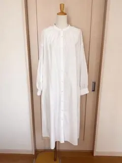 大きいサイズ シャツワンピース ナチュラル シンプル