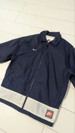90s ヴィンテージ　Nike ネイビー ナイロンジャケット 白タグ