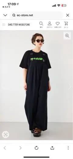 ロデオクラウンズ タックワイドサロペット BLACK - メルカリ