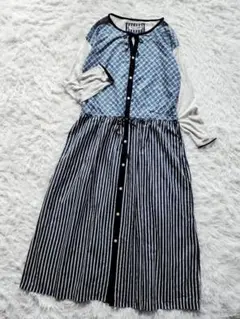 ジーンナッソーズ　刺繍　パッチワーク　ワンピース