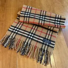 BURBERRY ノバチェック マフラー カシミヤ ウール ベージュ