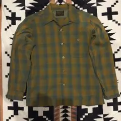 配色 極上 60s ペンドルトン オンブレ ウール ボード シャツ USA製 M