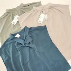 新品タグ付 DRESKIP ブラウス オフィス フレンチスリーブ