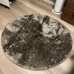 円形　ラグ　グレージュ　100×100cmサイズ
