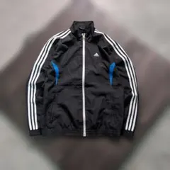 7LA1　adidas トラックジャケット　黒　S 古着used