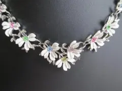 エモンズEMMONS 可愛い♪お花のカラフル ネックレス コスチュームジュエリー