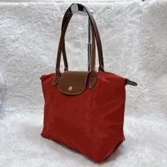 Longchamp ロンシャン レッド ナイロントートバッグ 肩がけ