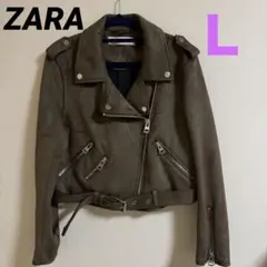 【希少】ZARA ライダーススエード ブラウン Ｌサイズ 短丈 カッコいい